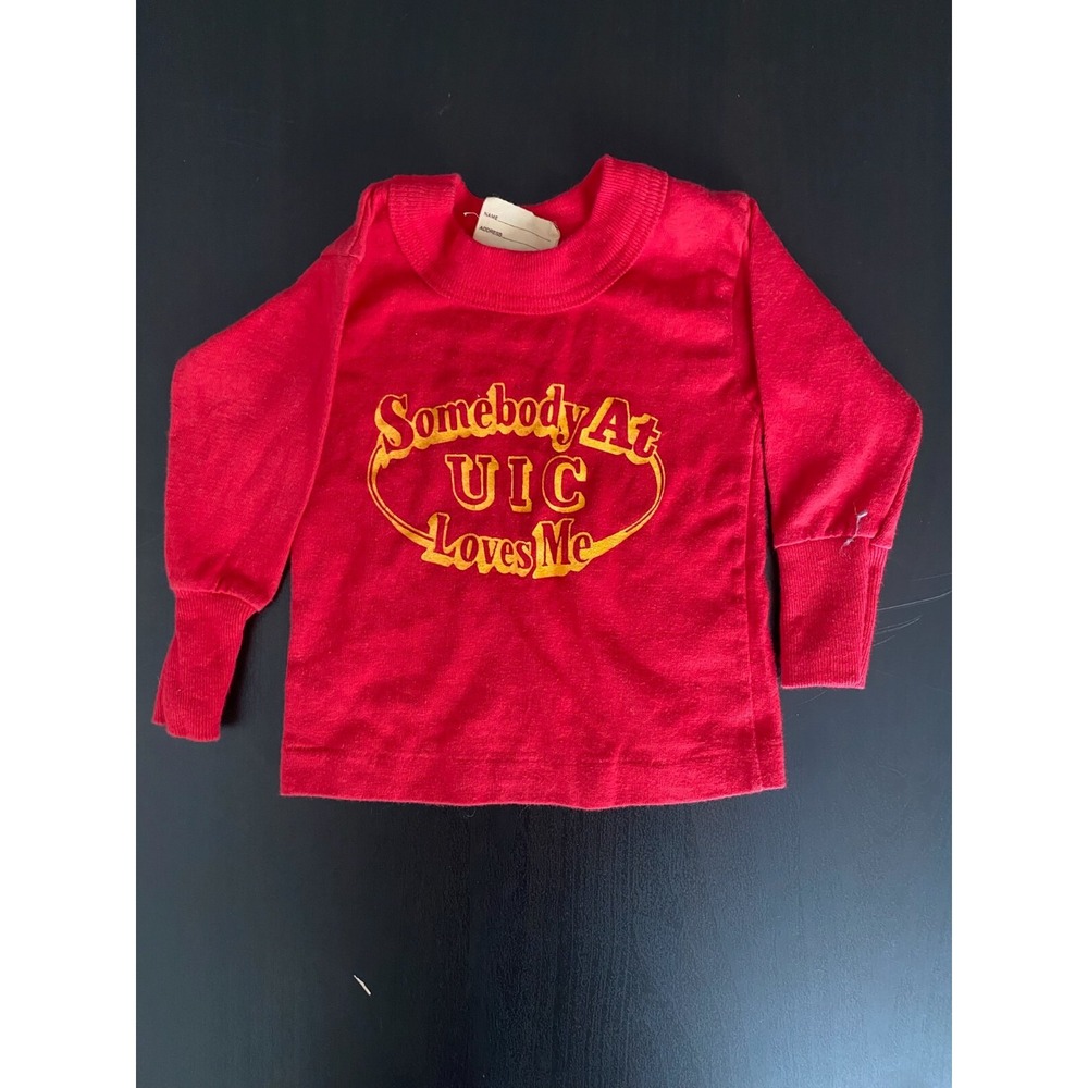 Vintage Chalk Line‎ Baby Sweatshirt University Illinois Chicago Loves Me